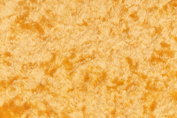 Golden Artificial Fur Textured Background