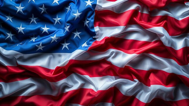 USA flag background. Memorial, Independence day, US of America national holiday symbol