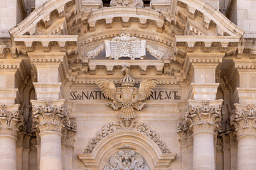 Baroque Cathedral of Syracuse on Piazza Duomo, Syracuse, Sicily, Italy
