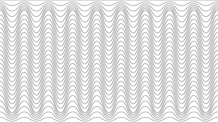 Optical illusion with sinuous wavy lines 