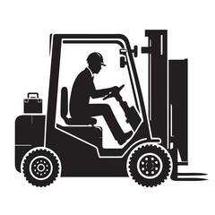 Multiracial warehouse worker driving forklift silhouette images ,Multiracial warehouse worker driving forklift silhouette png ,Multiracial warehouse worker driving forklift vector