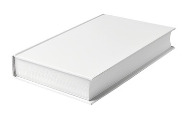 White Softcover Book, Isolated on White Background, Generative Ai
