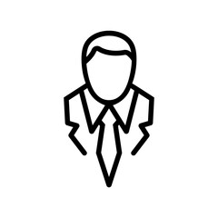 Businessman icons line icon. For mobile web application. Vector illustration flat design. Isolated on white background.