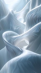 Obraz premium Mesmerizing Aerodynamic Designs Inspired by Virtual Reality Simulations in Nordic Neutral Color Palette