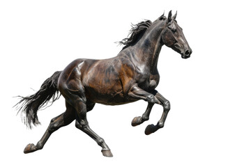 Running Horse Statue on transparent background.