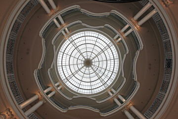 Round Ceiling Skylight Dome Window Structure in Old Buildin
