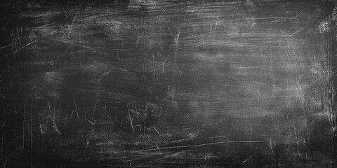 Blank wide screen Real chalkboard background texture in college concept for back to school panoramic wallpaper for black friday white chalk text draw graphic. Empty surreal room wall blackboard pale - obrazy, fototapety, plakaty
