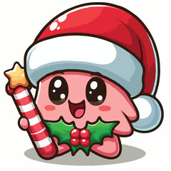 cute chrismas carton vector on white background