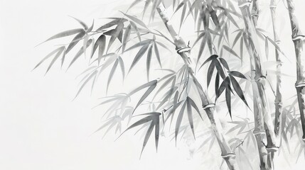 Obraz premium Watercolor painting of Bamboo