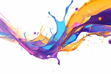 A dynamic splash of colorful paint in motion, representing the vibrant energy and creativity 