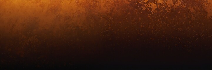 Dark amber to burnt sienna color gradient shiny metal sheet surface smooth texture banner panoramic background banner template backdrop from Generative AI