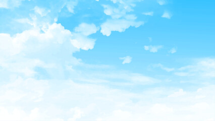 Pretty cloudscape. Vector illustration.