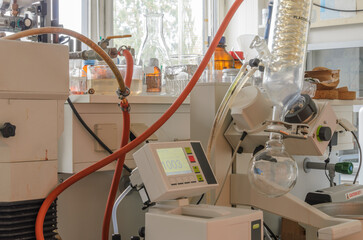 Glass discylator in a chemical laboratory.