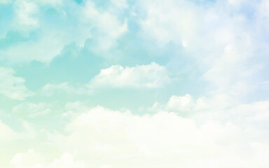 Pretty pastel cloudscape. Vector illustration.