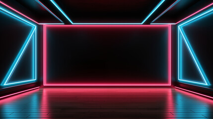 Vibrant Glow: Abstract Neon Light Background Design