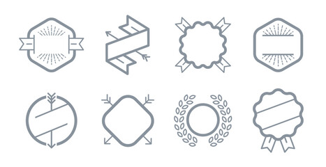 Set of badges and emblems. Vector illustration,