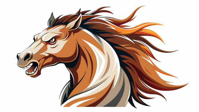 "Bold Minimalist Illustration: Captivating Horse in Striking Monochrome"