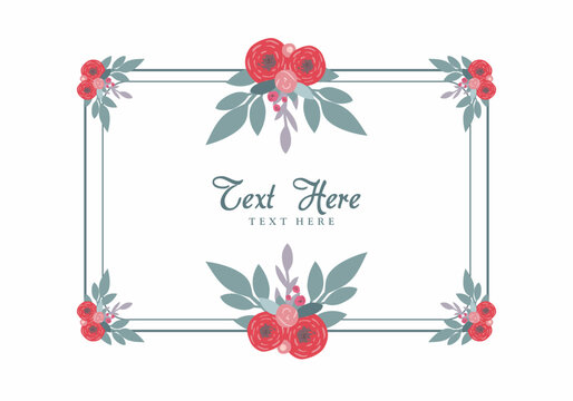 Vector design of a billboard template with floral decorations and space for text