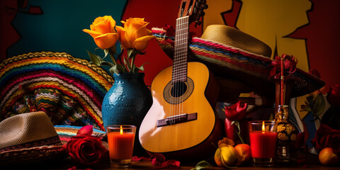 Naklejka premium Cinco de Mayo background.