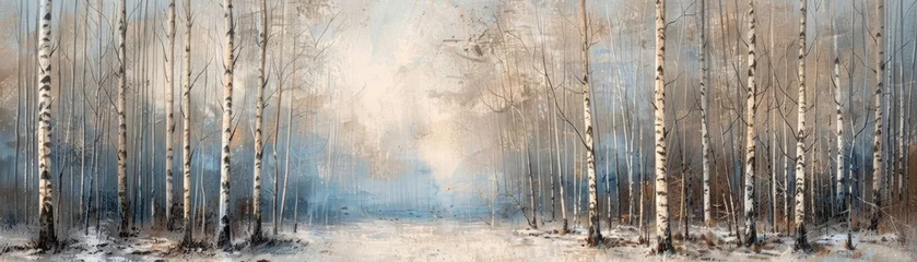 Möbelaufkleber Imagine a beautiful oak grove depicted with intricate paint strokes. © tonstock
