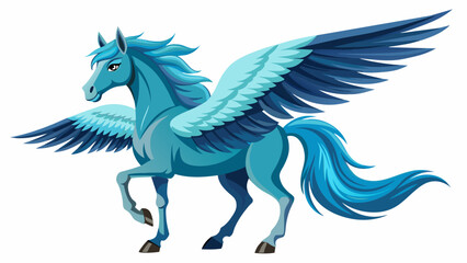 "Realistic Pegasus Illustration: High-Quality Vector Design for Imagination"