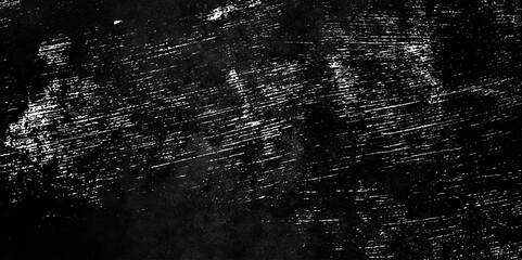 Abstract old wall surface on black background textrue with white scratches and crackes. Dust and scratches design decorate the floor tiles and home. Vintage grunge scratched background, overley, - obrazy, fototapety, plakaty