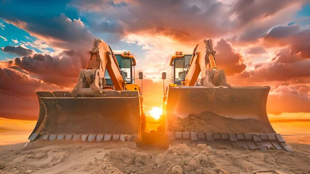 Skid Steer Loaders: Versatile Heavy Equipment with Copy Space for Your Message