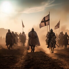 knights templar, Medieval times, epic cinematic photo