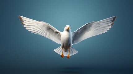 Fototapeta premium Seagull Sea Icon 3d