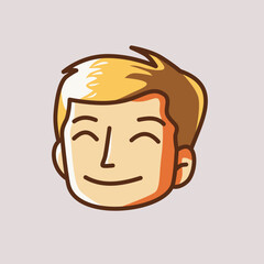 face of a man illustration isolated. Illustration of a child face. Child face illustration.