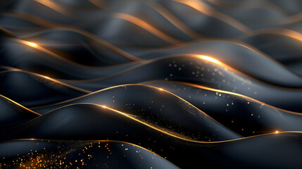 Dark luxury background Vector shiny golden texture, generative Ai