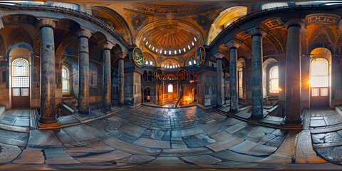 Hagia Sophia museum Istanbul Turkey. generative ai - obrazy, fototapety, plakaty