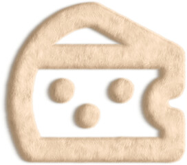 Cheese Beige Fluffy Icon