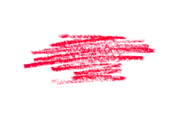 A red pencil stroke on a transparent background creates a simple yet striking drawing. This minimalist design can be used for illustrations, logos, brand graphics, and more.