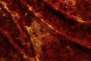 Poster A luxurious velvet texture in deep reds and golds, symbolizing the opulence of royal's, kings and queens created with Generative AI Technology © Sentoriak