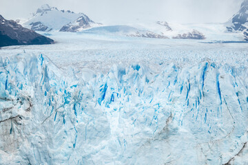 Postal del Glaciar Perito Moreno, en el Parque Nacional los Glaciares. Patagonia Argentina - obrazy, fototapety, plakaty