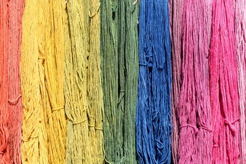 Colorful yarn and wool for knitting