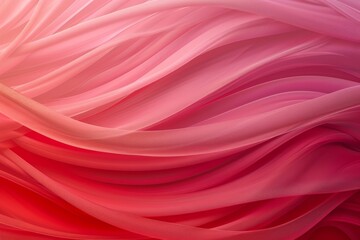 Obraz premium Close up of a pink and red background with a soft wave, perfect for feminine designs and romantic themes.