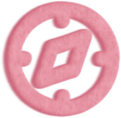 Compass Pink Fluffy Icon
