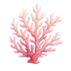 Whimsical Pink Coral: A Delicate Underwater Fantasy watercolor transparent background