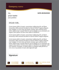 Luxury and modern letter head design