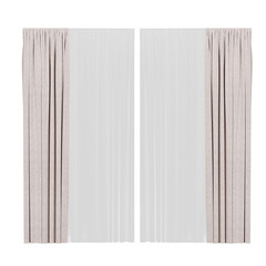 Pink white curtains Isolated or white grey curtain. png transparency