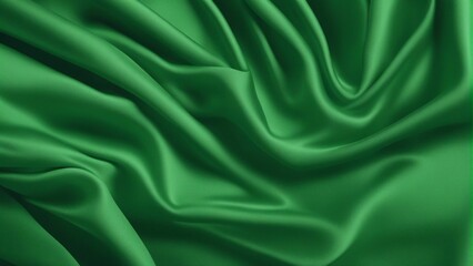 green fabric is very soft and very smooth and dark, - obrazy, fototapety, plakaty