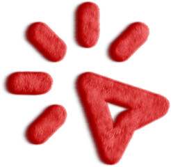 Click Red Fluffy Icon