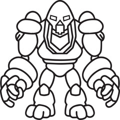 Golem coloring pages. Monster rock coloring pages