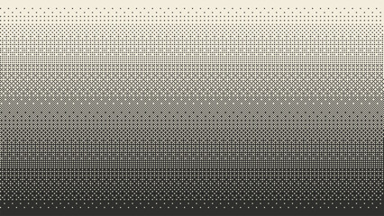 Pixel art gradient from light pastel beige to dark grey color. Seamless dithering vector background. © ad_stock