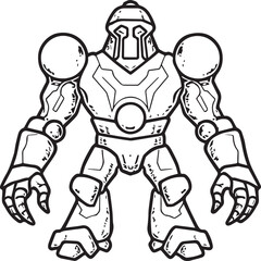 Fototapeta na wymiar Golem coloring pages. Monster rock coloring pages