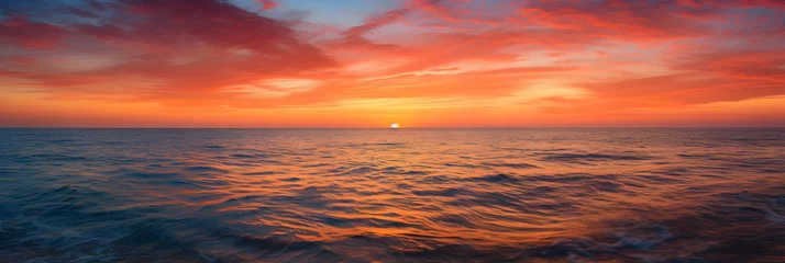 Crédence de cuisine en verre imprimé Orange Captivating Symphony of a Stunning Sunset – A Majestic Display of Nature's Palette at Dusk