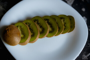kiwi on a plate