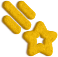 Comet Yellow Fluffy Icon